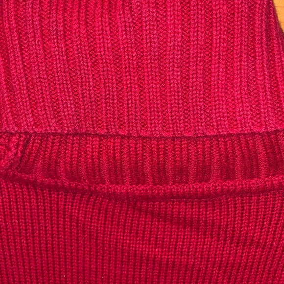 AUTHENTIC RALPH LAUREN CLASSIC RED BUTTON DOWN SWEATER SZ L - Picture 10 of 13